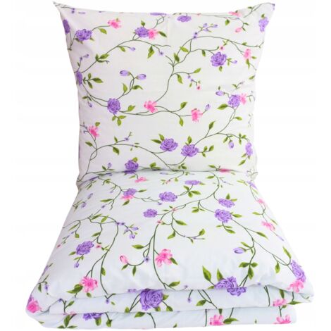 JUEGO DE CAMA 160x200 100% ALGODÓN PULIDO FABRICANTE FLORALES PREMIUM DE ALTA CALIDAD