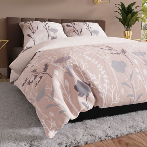 Juego de cama CLEO 220x200 cm - algodón satinado, sutil estampado floral