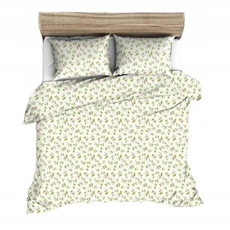 JUEGO DE CAMA DE 160x200 cm, ALGODÓN GRUESO CON ESTAMPADO FLORAL.
