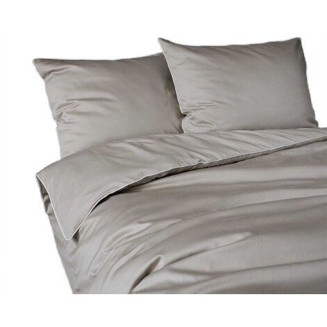 Juego de cama de algodón puro 160x200 beige premium
