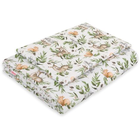 Juego de cama infantil con relleno 120x90cm - verde bosque