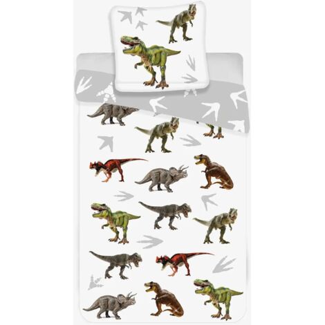 Juego de cama juvenil 140x200 Dinosaurios coloridos Sueños Dinos