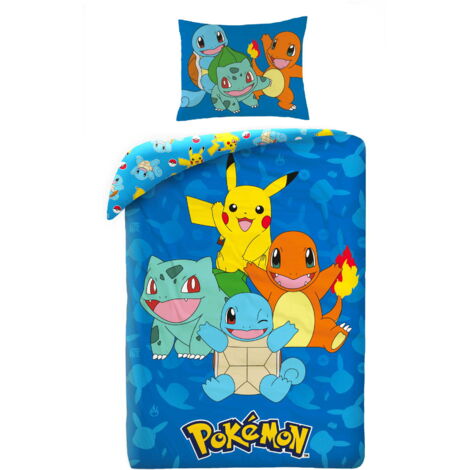 Juego de cama juvenil 140x200 Pokémon Pikachu Microfibra