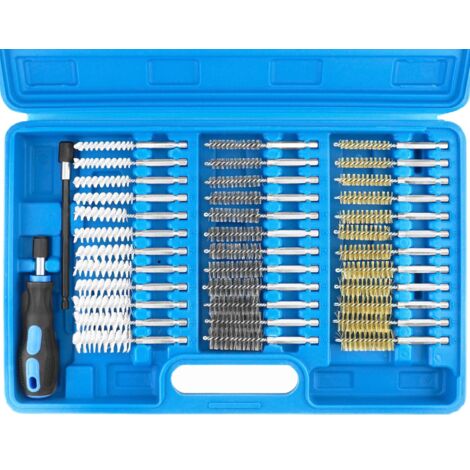 Juego de cepillos de alambre para taladro y destornillador nailon, acero inoxidable y latón, 38 piezas