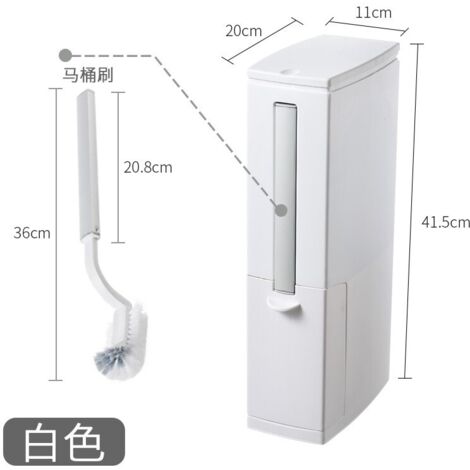 Juego de cepillos de inodoro, cubo de basura de plástico para baño, cubo de basura de cocina, cubo de basura, cubo de basura doméstico, herramienta de limpieza, blanco