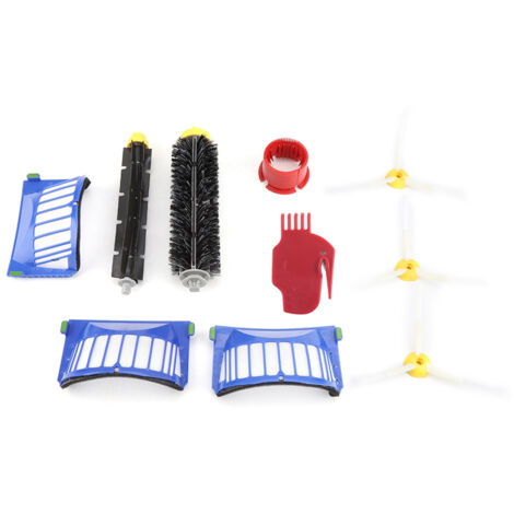 Juego de cepillos de repuesto para aspiradoras robot Roomba serie 600 – 610/620/625/630/650 – ABS, 3 piezas