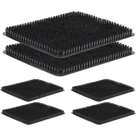 Juego de césped artificial negro para gallineros – 6 esteras para nidos