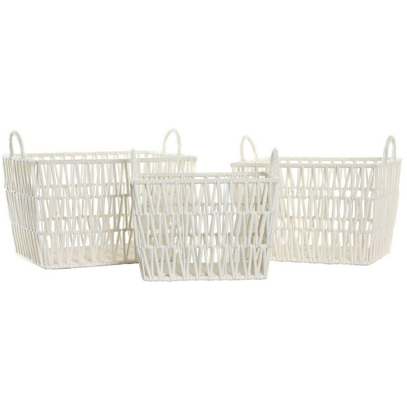 

Juego de Cestas DKD Home Decor Algodón Metal Bali (3 pcs)