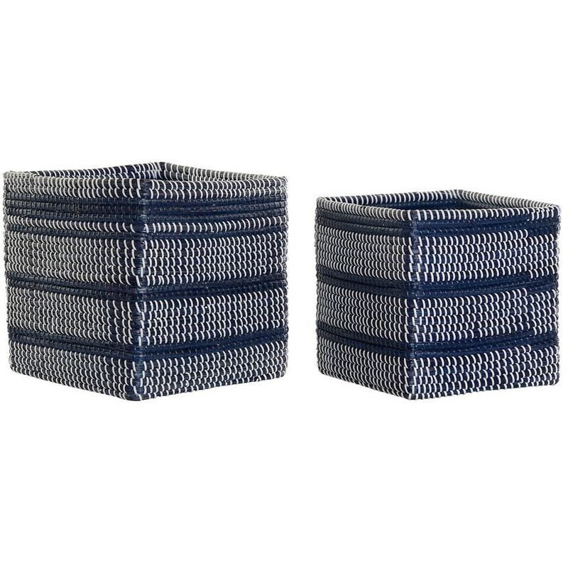

Juego de Cestas DKD Home Decor Fibra Árabe (2 pcs) (32.5 x 32.5 x 30 cm) (26,5 x 26,5 x 25 cm)