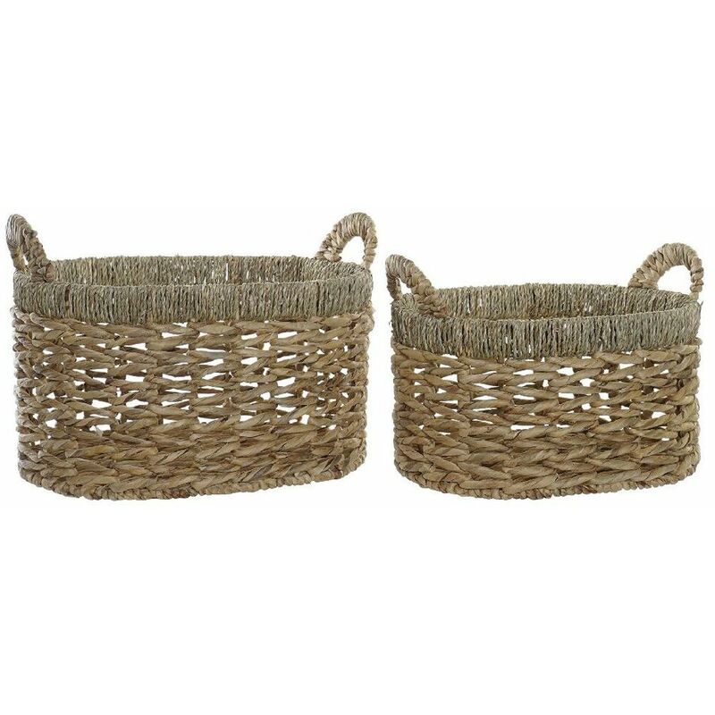 

Juego de cestas dkd home decor fibra boho hierba marina (2 pcs) Rogal