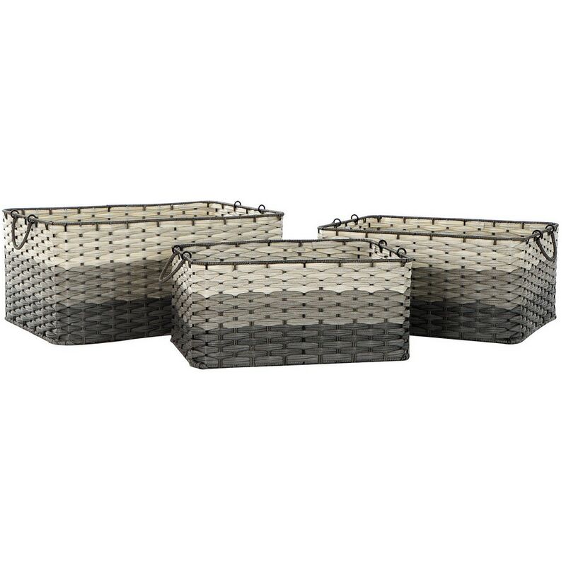 

Juego de Cestas DKD Home Decor Gris PVC (3 pcs)