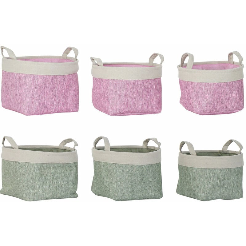 

Juego de Cestas DKD Home Decor Poliéster (3 pcs) (2 pcs)