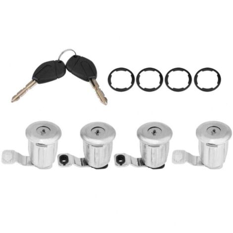 Juego de cilindros de cerradura de puerta de coche con llaves, aptos para Partner Berlingo Xsara, sustituye a OEM 252522 9170.g3 9170.cw (4 cilindros) (4 cilindros)