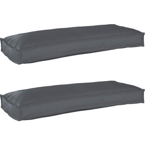 Juego de cojines de paleta 2 pcs Antracita 100 x 40 x 8 cm