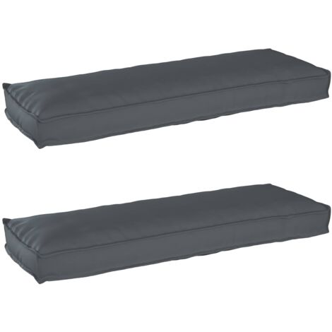 Juego de cojines de paleta 2 pcs Antracita 120 x 40 x 8 cm