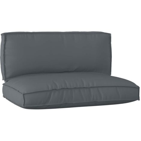 Juego de cojines de paleta 2 pcs Antracita 120 x 80 x 12 cm