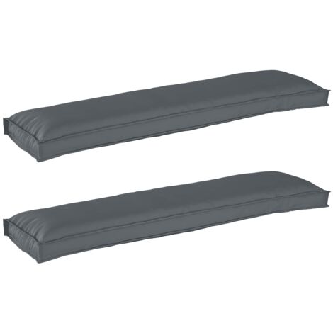 Juego de cojines de paleta 2 pcs Antracita 150 x 40 x 8 cm
