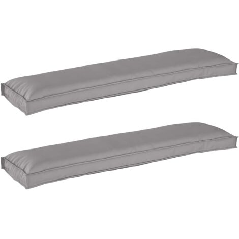 Juego de cojines de paleta 2 pcs Gris 150 x 40 x 8 cm