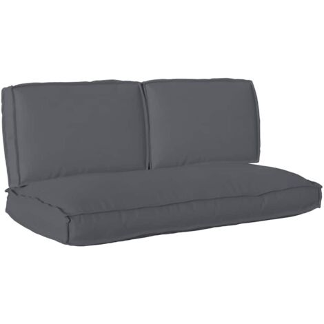 Juego de cojines de paleta 3 pcs Antracita 120 x 60 x 12 cm vidaXL