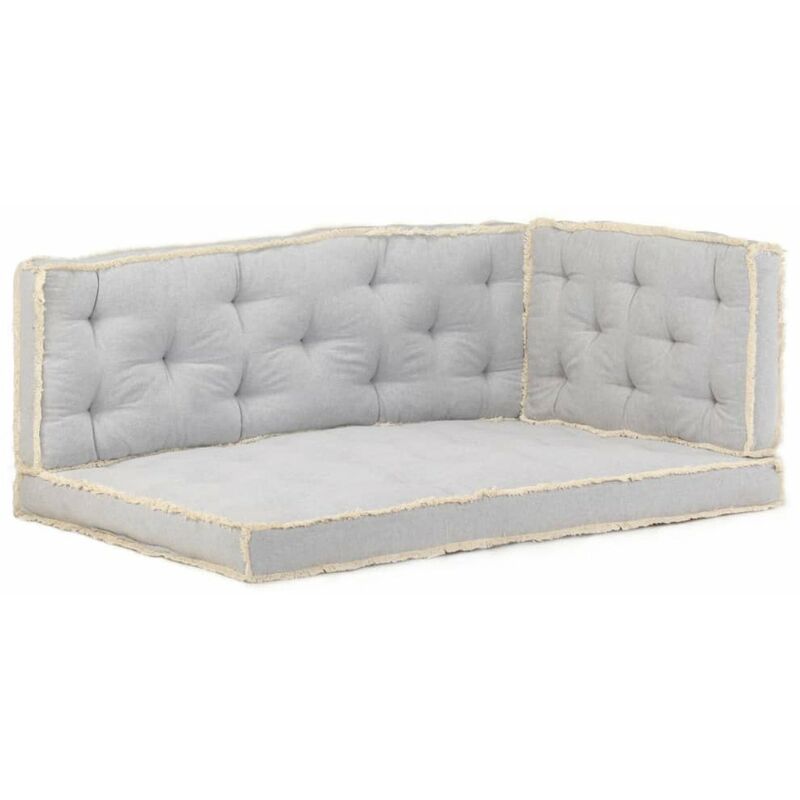 

Happyshopping - Juego de cojines para sofa de palets 3 piezas gris