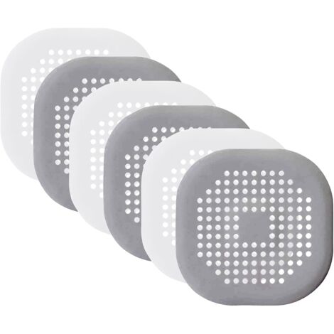 Juego de colador de fregadero de cocina de silicona de 6 piezas para fregadero de baño filtro de pelo antiobstrucción para rejilla de baño