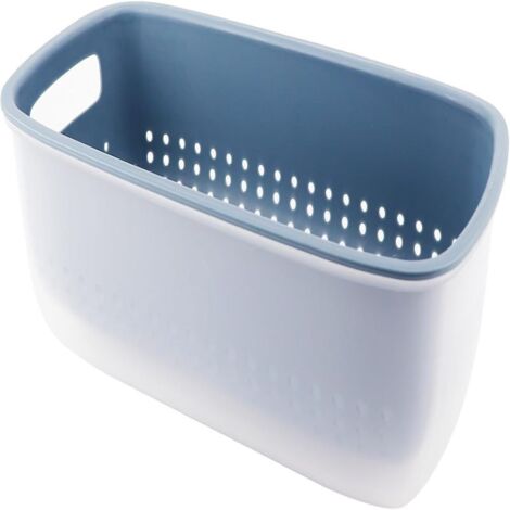 Juego de coladores y escurridores de cocina 2 en 1 multifunción. Juego de coladores de doble capa para filtrar residuos de cocina y lavar verduras y frutas, color azul.