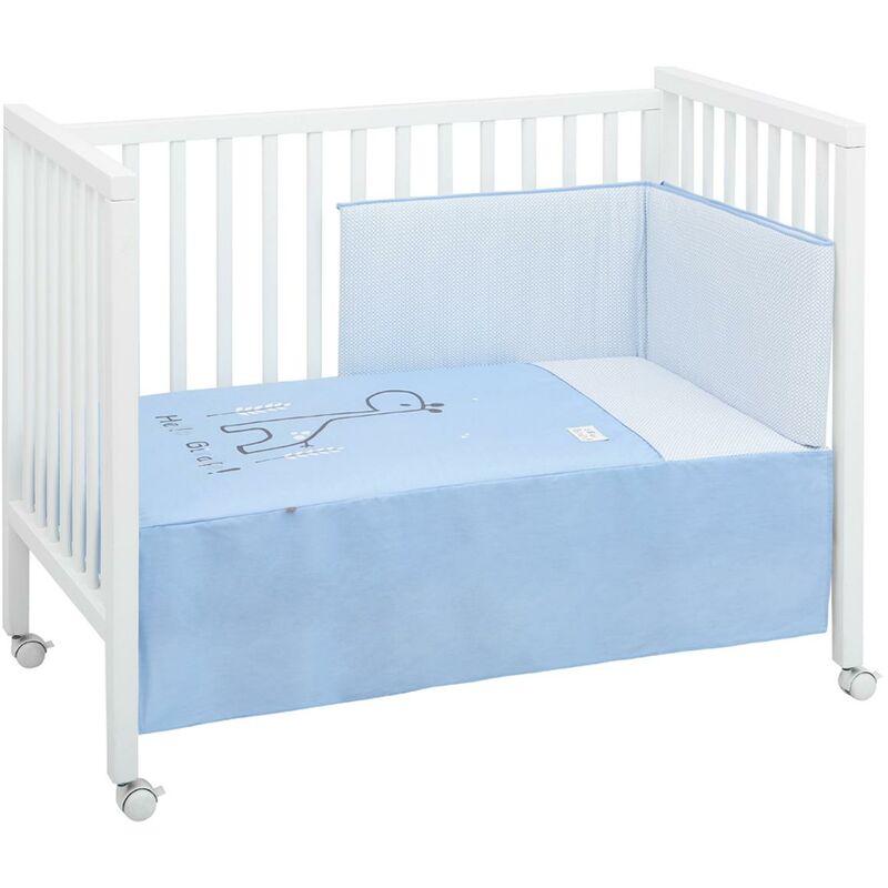 

Juego de colcha + protector para cuna de 60x120 cm. varios colores Lion Gris - BE