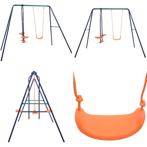 Juego de columpios con 3 asientos acero - Columpio de acero - Columpio exterior