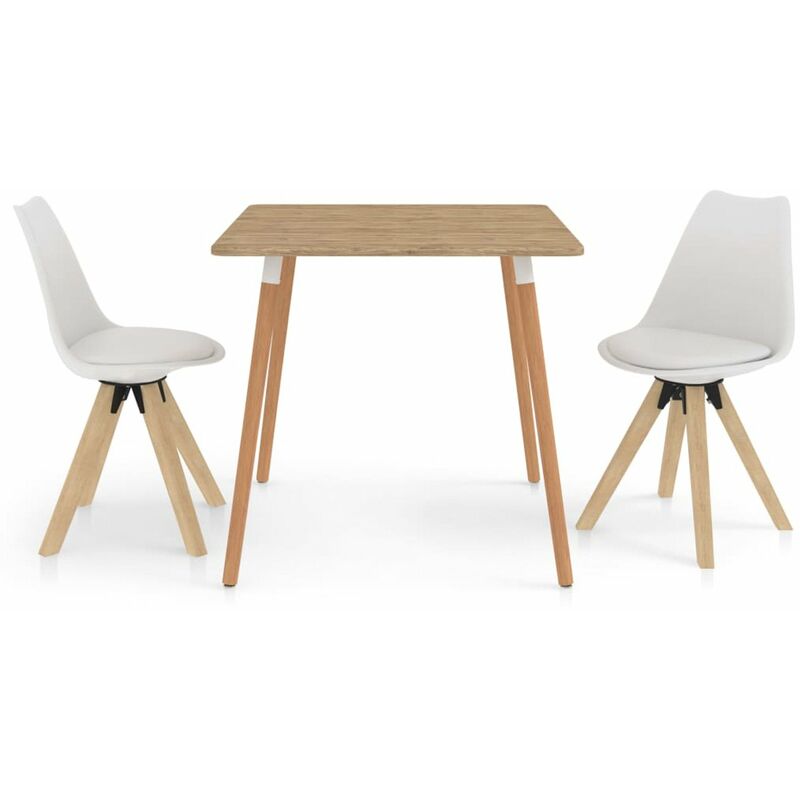 

Happyshopping - Juego de comedor 3 piezas blanco