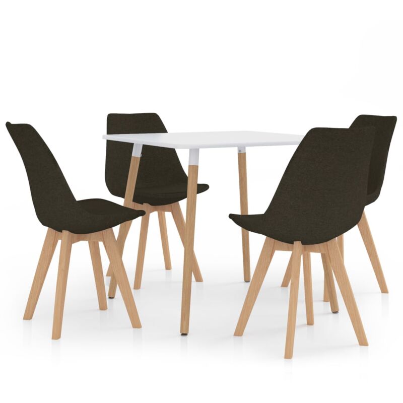 

Juego de Comedor 5 Piezas Marrón Oscuro Modelo 1 - Marrón - Vidaxl
