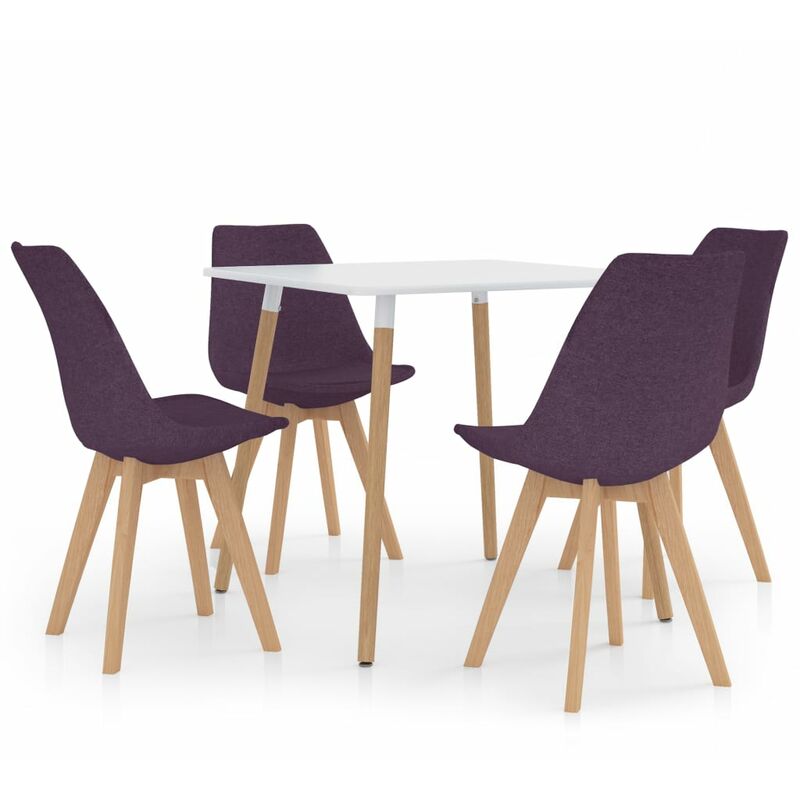 

Juego de Comedor 5 Piezas Morado Modelo 1 - Púrpura - Vidaxl