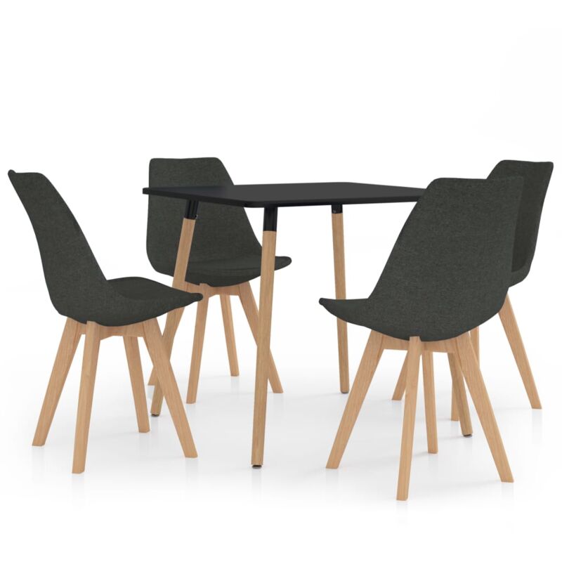 

Juego de Comedor 5 Piezas Gris Oscuro Modelo 2 - Gris - Vidaxl