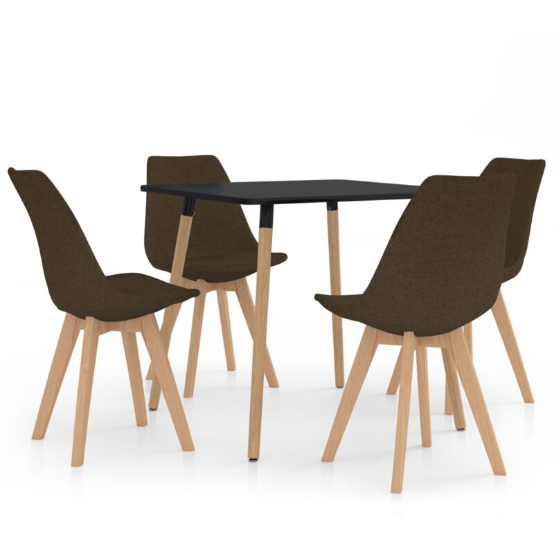 

Juego de Comedor 5 Piezas Marrón Modelo 2 - Marrón - Vidaxl