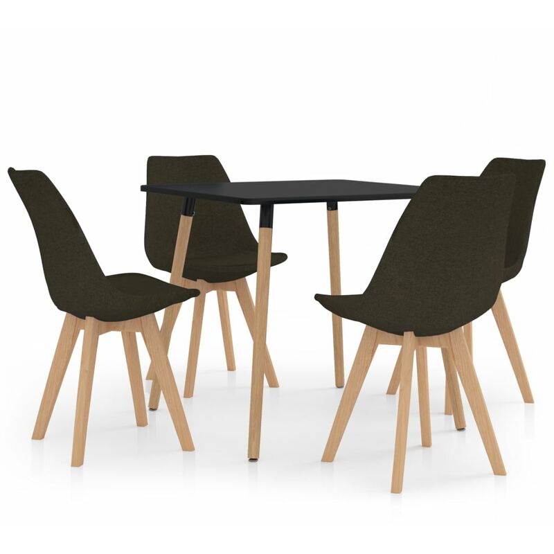 

Juego de Comedor 5 Piezas Marrón Oscuro Modelo 2 - Marrón - Vidaxl