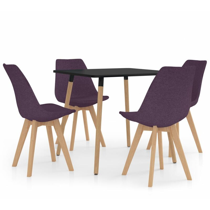

Juego de Comedor 5 Piezas Morado Modelo 2 - Púrpura - Vidaxl