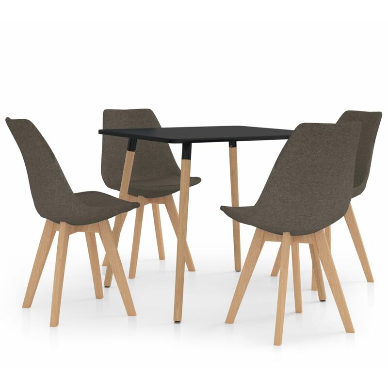 

Juego de Comedor 5 Piezas Gris Taupe Modelo 2 - Gris Topo - Vidaxl