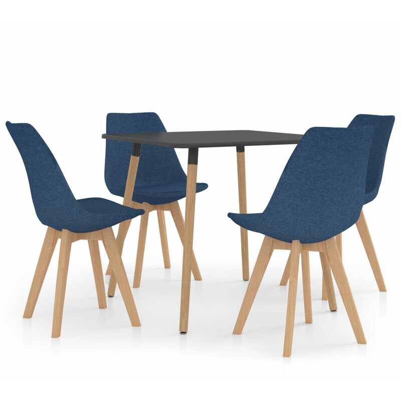 

Juego de Comedor 5 Piezas Azul Modelo 3 - Azul - Vidaxl