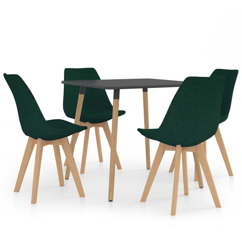 

Juego de Comedor 5 Piezas Verde Oscuro Modelo 3 - Verde - Vidaxl