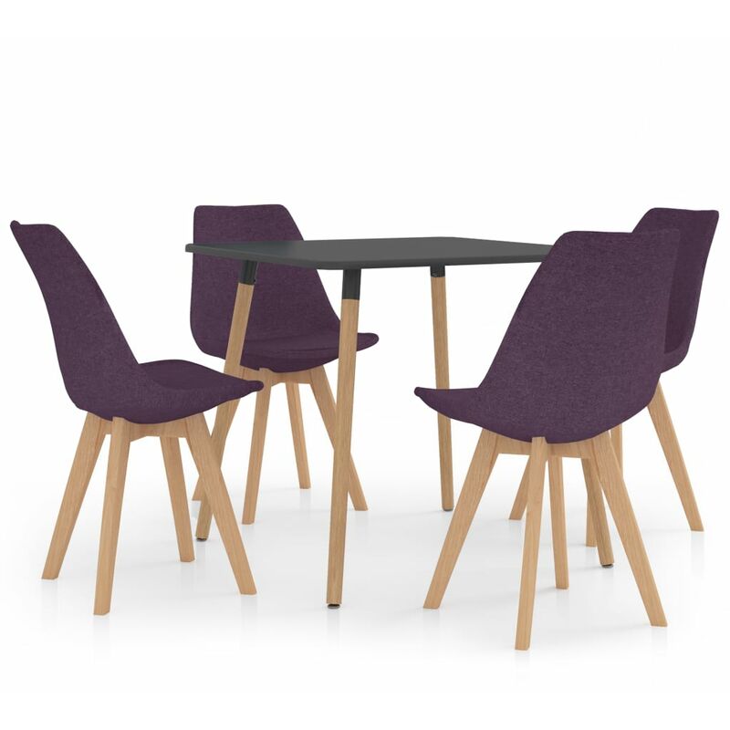 

Juego de Comedor 5 Piezas Morado Modelo 3 - Púrpura - Vidaxl