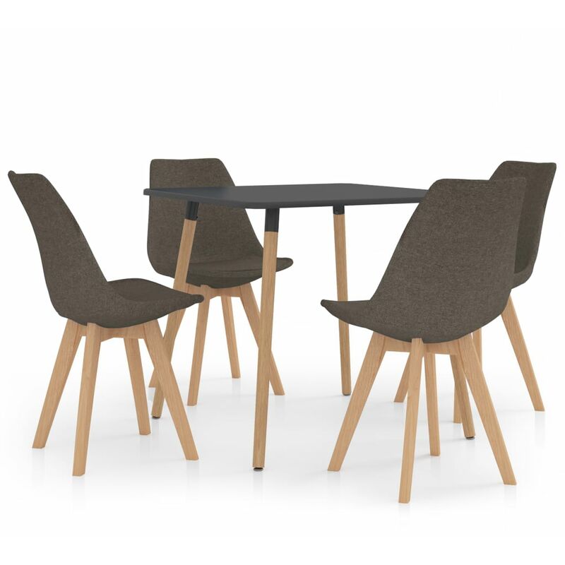 

Juego de Comedor 5 Piezas Gris Taupe Modelo 3 - Gris Topo - Vidaxl