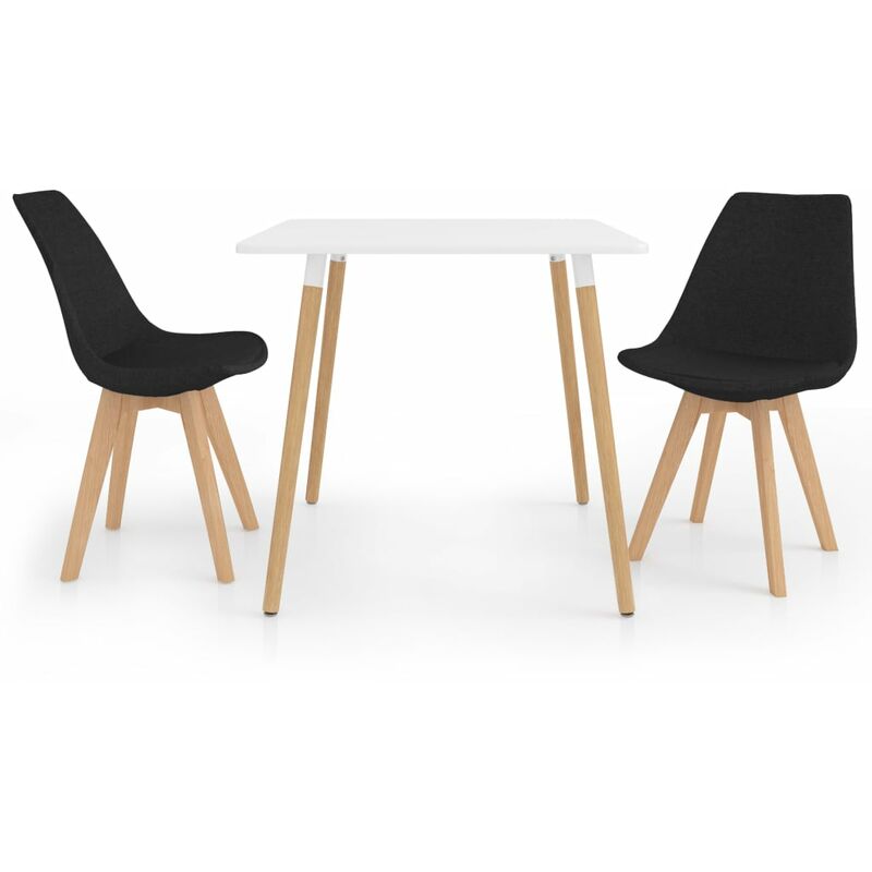 

vidaXL Juego de Comedor 3 Piezas Negro Modelo 1 - Negro