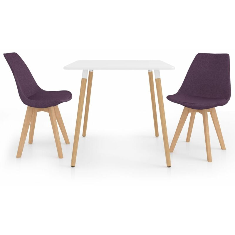 

Juego de Comedor 3 Piezas Morado Modelo 1 - Púrpura - Vidaxl