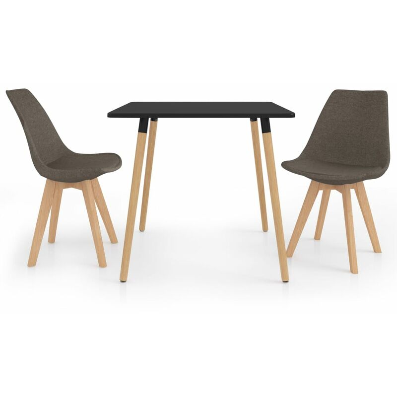 

Juego de Comedor 3 Piezas Gris Taupe Modelo 2 - Gris Topo - Vidaxl