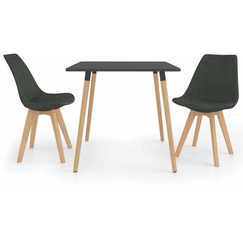 

Juego de Comedor 3 Piezas Gris Oscuro Modelo 3 - Gris - Vidaxl