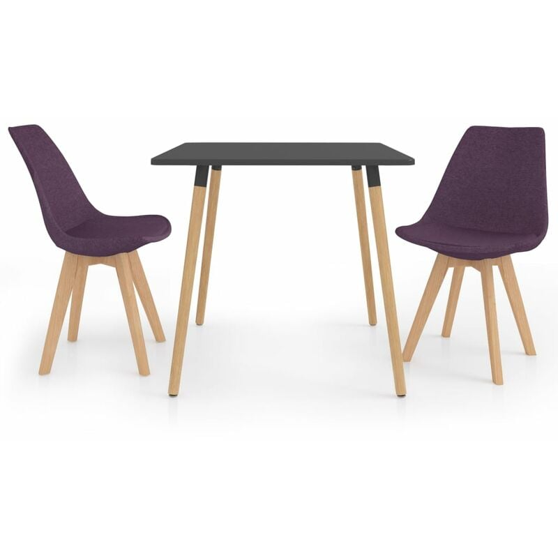 

Juego de Comedor 3 Piezas Morado Modelo 3 - Púrpura - Vidaxl