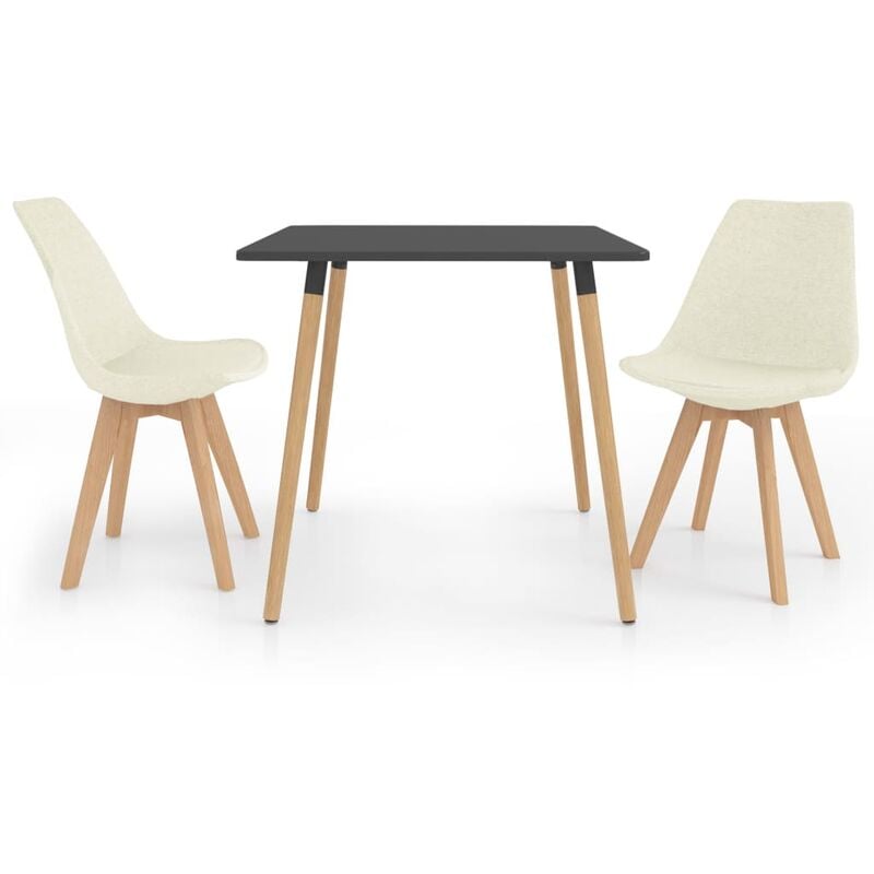 

Juego de Comedor 3 Piezas Crema Modelo 3 - Crema - Vidaxl