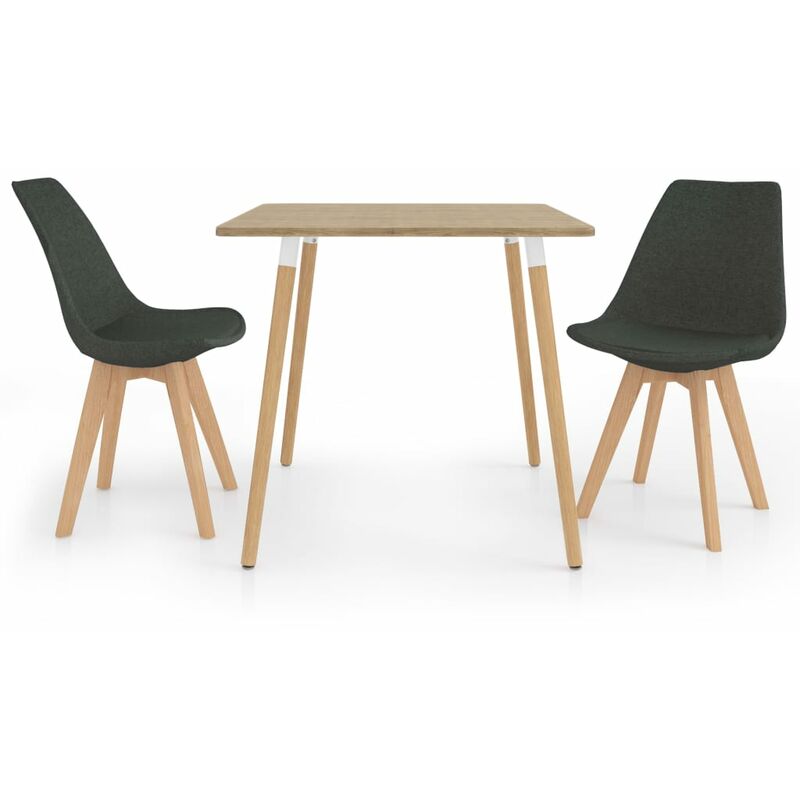 

Juego de Comedor 3 Piezas Gris Oscuro Modelo 4 - Gris - Vidaxl