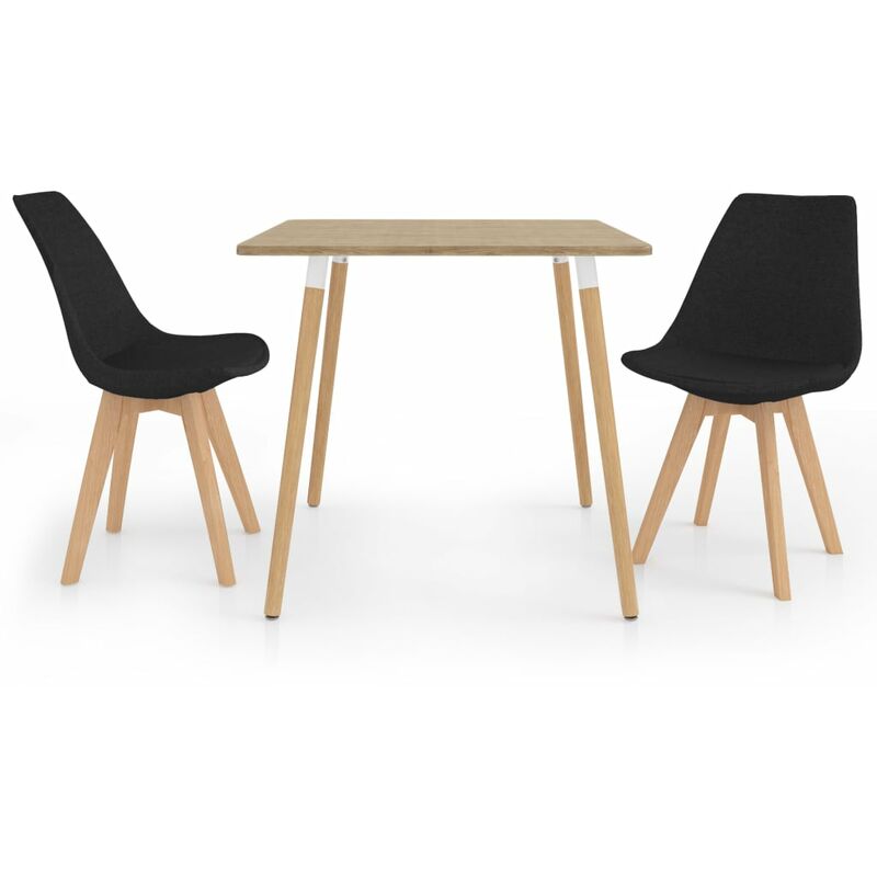 

Juego de Comedor 3 Piezas Negro Modelo 4 - Negro - Vidaxl