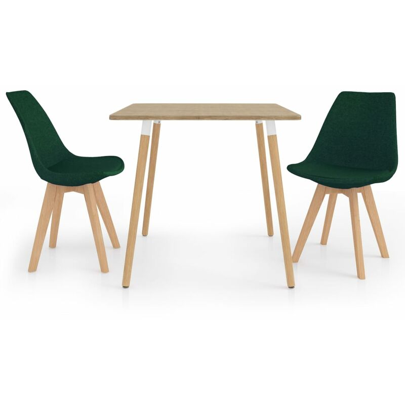 

Juego de Comedor 3 Piezas Verde Oscuro Modelo 4 - Verde - Vidaxl