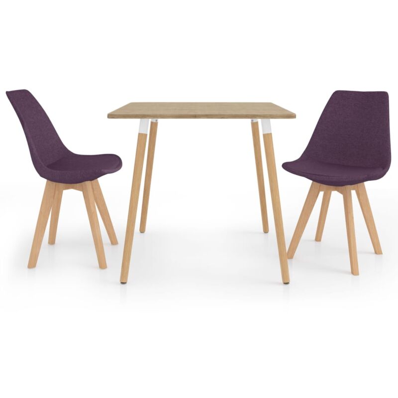 

Juego de Comedor 3 Piezas Morado Modelo 4 - Púrpura - Vidaxl